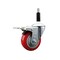 Service Caster 3.5'' Red Poly Swivel 7/8'' Expanding Stem Caster Total Lock Brake SCC-EXTTL20S3514-PPUB-RED-78 - alternate 1